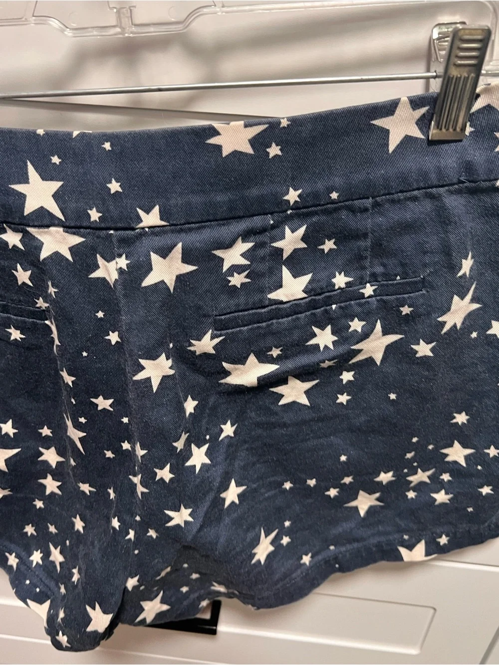 Women's Navy Star Print Shorts